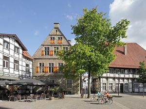 Marktplatz vor dem historischen Rathaus in Werne