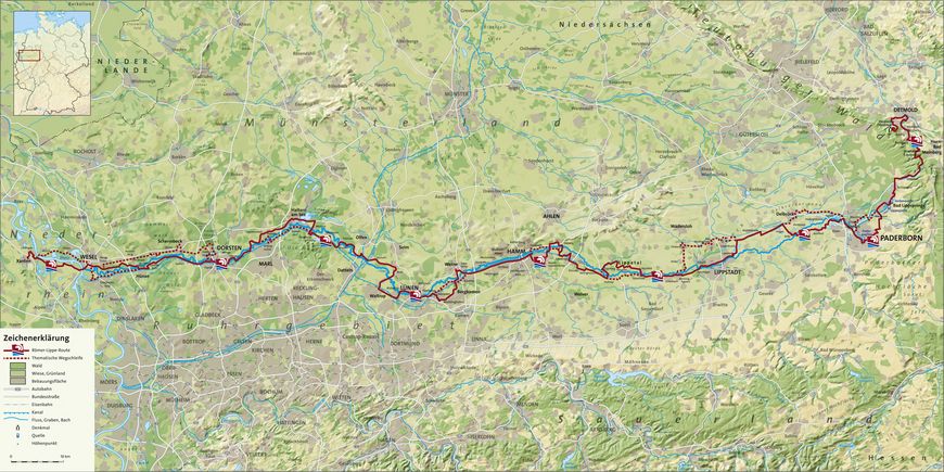 Römer-Lippe-Route Panoramakarte